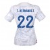 Maillot de foot France Theo Hernandez #22 Extérieur vêtements Femmes Monde 2022 Manches Courtes